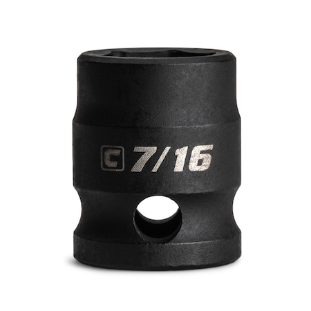 Capri Tools 7/16 in. Stubby Impact Socket, 3/8 in. Drive, 6 Point, SAE CP53453